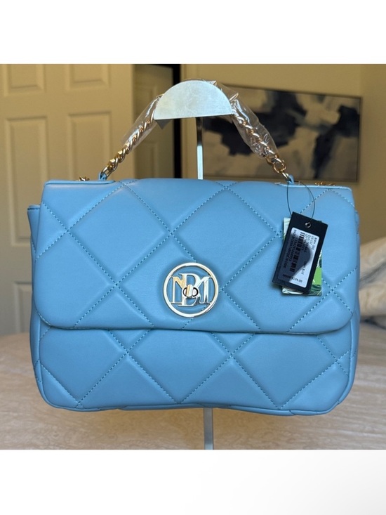 Bagley Mischka Handbags - Stunning Bagley Mischka Quilted Top-Handle Satchel in Light Blue